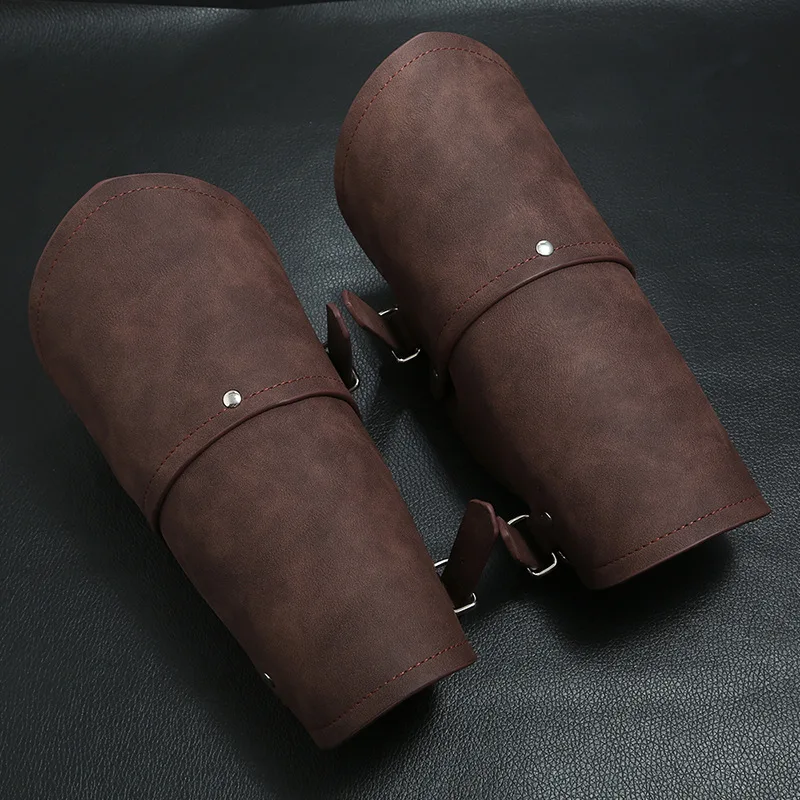 Men Accessories Jewellery - 中世の鎧手袋ワイドカフブレーサーブレスレット男性スチームパンク戦士ガントレット騎士テンプル騎士団革コスプレ小道具リストバンド