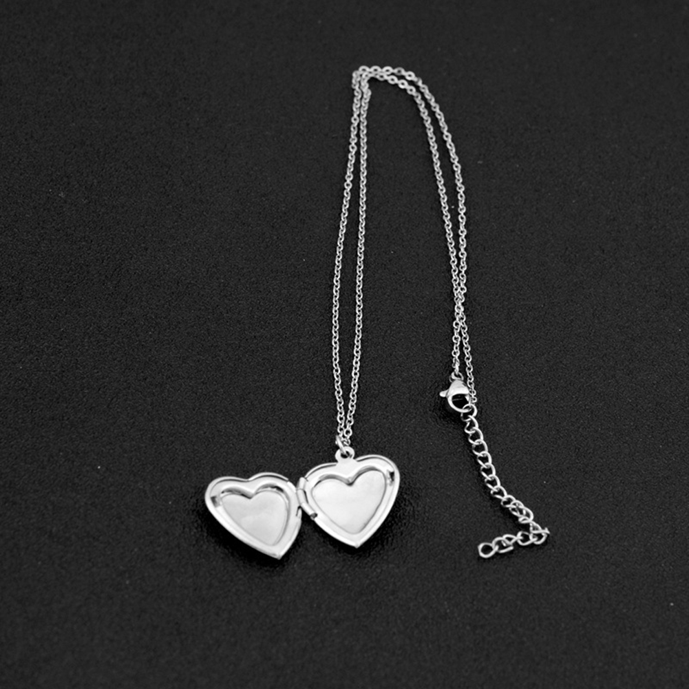 Men Accessories Locket - 女性と男性のためのハート型ペンダント、光沢のあるジュエリーロケット、ロマンチックなネックレス、ファッションアクセサリー