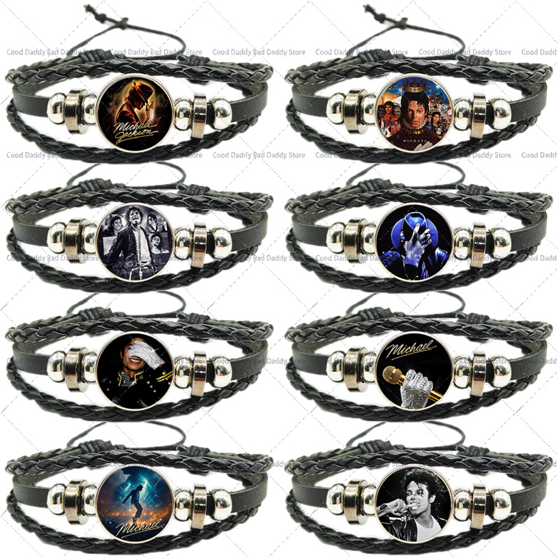 Men Accessories Jewellery - マイケル・ジャクソン織り手編みロープブレスレット メンズ レディース スーパースターMJ キング・オブ・ポップ周辺機器 編み込みブレスレット