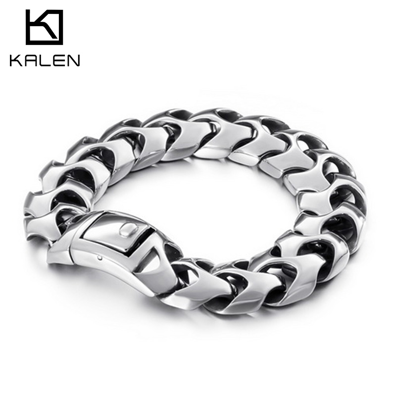 Men Accessories Bd - Kalen-男性用の磨かれた矢印の形をした自転車ブレスレット,ステンレス鋼の自転車チェーン,自転車に掛けるためのアクセサリー,22cm