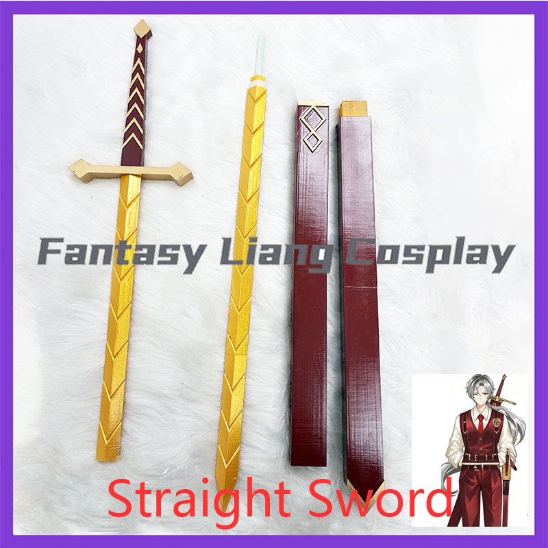 Men'S Accessories Japan - ゲームリンバスカンパニールシオコスプレ小道具ストレートソード鞘付きロールプレイソードハロウィンカーニバルパーティー男性女性用