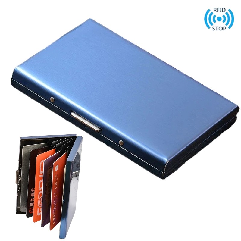 RFID ビジネスカードホルダー カードウォレット アルミニ - Card Case Minimalist のレビューと価格