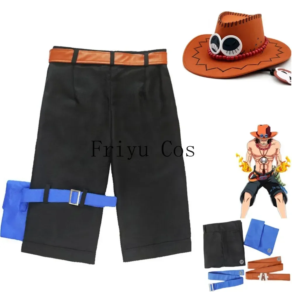 アニメポートガス·D·エースコスプレ衣装白ひげ海賊団黒ショー - Men'S Accessories Japan のレビューと価格
