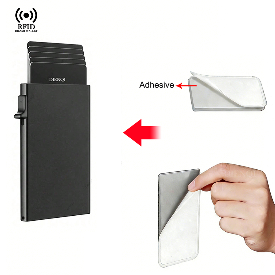 RFID ブロッキングクレジットカードホルダー財布男性スリム - Card Case Minimalist のレビューと価格