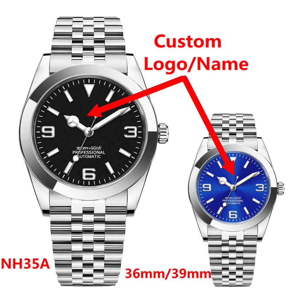 カスタムロゴ高級 NH35 腕時計女性男性腕時計 36 ミリ - Men Accessories Jewellery のレビューと価格