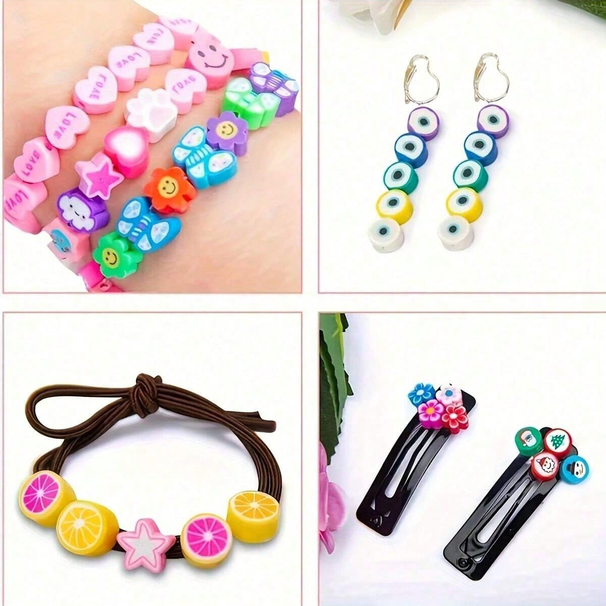 1450/1200/250個入りポリマークレイビーズセット、 - Men Accessories Jewellery のレビューと価格