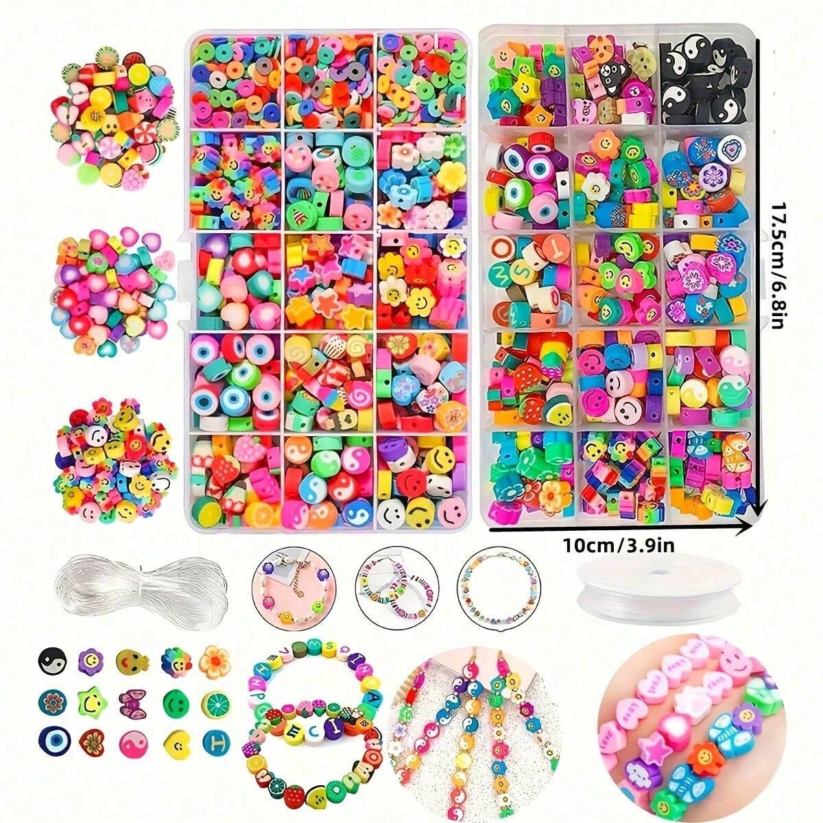 1450/1200/250個入りポリマークレイビーズセット、 - Men Accessories Jewellery のレビューと価格