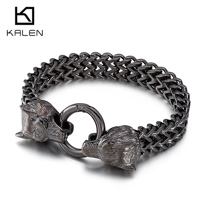 KALEN 19-23 センチメートルロックバイキングウルフ - Men Accessories Bd のレビューと価格