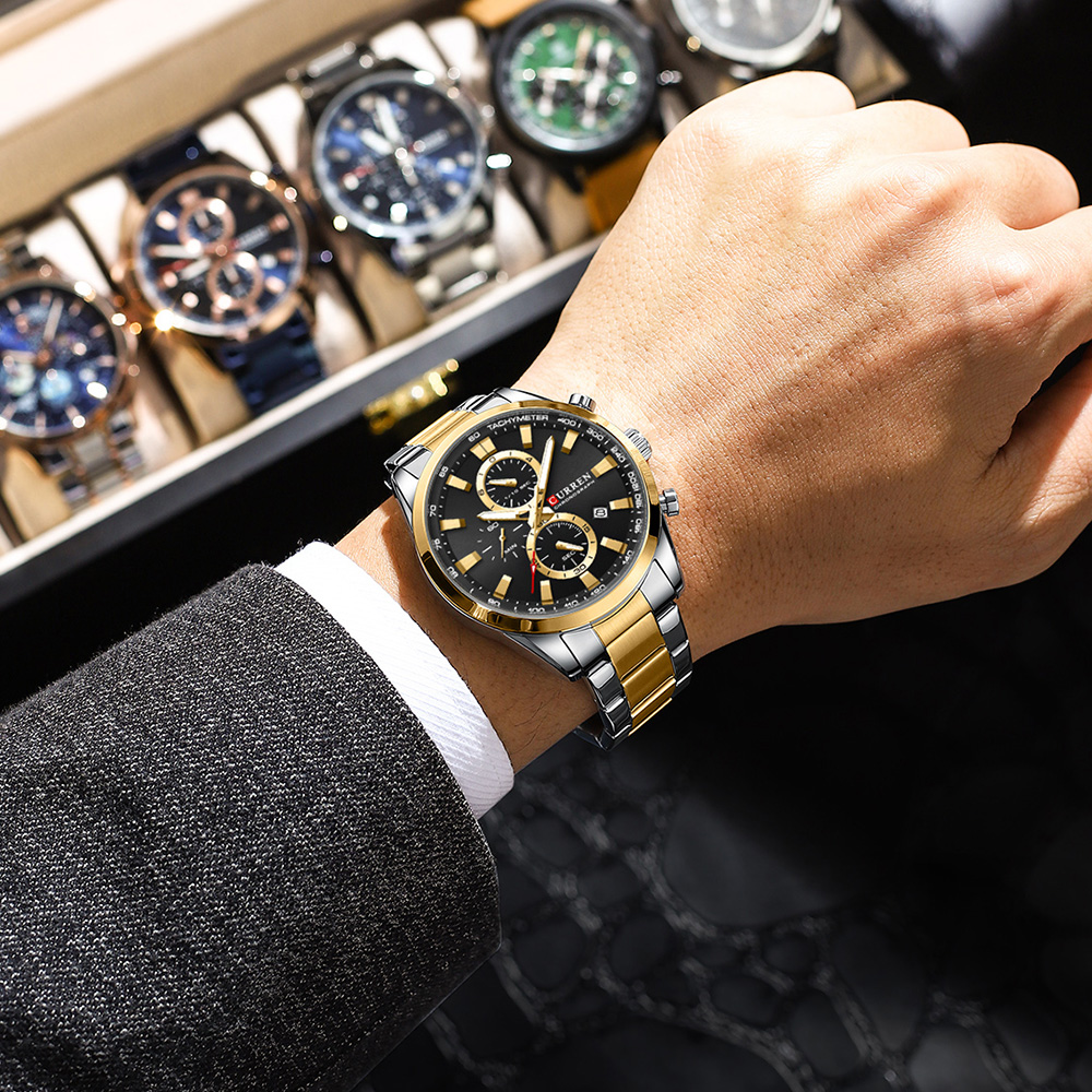 カレンカジュアルクォーツクロノスポーツ腕時計ブランド男性用ス - Men Accessories Jewellery のレビューと価格