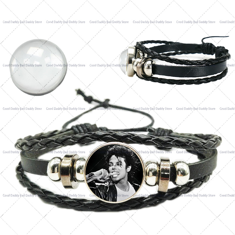 マイケル・ジャクソン織り手編みロープブレスレット メンズ レ - Men Accessories Jewellery のレビューと価格