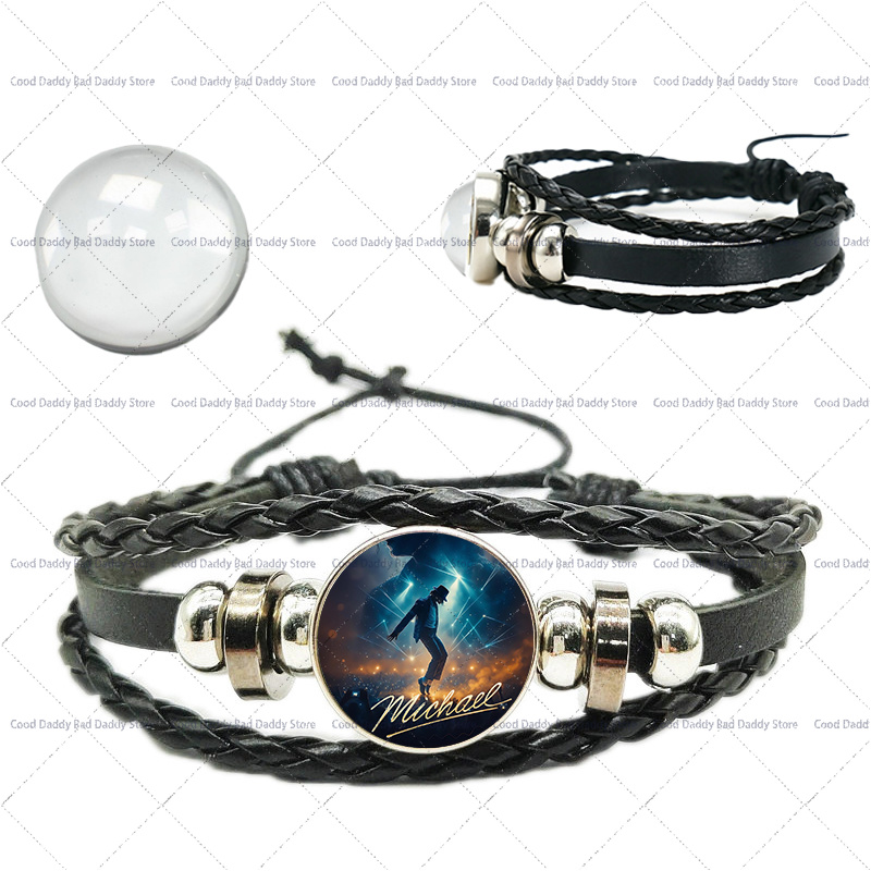 マイケル・ジャクソン織り手編みロープブレスレット メンズ レ - Men Accessories Jewellery のレビューと価格