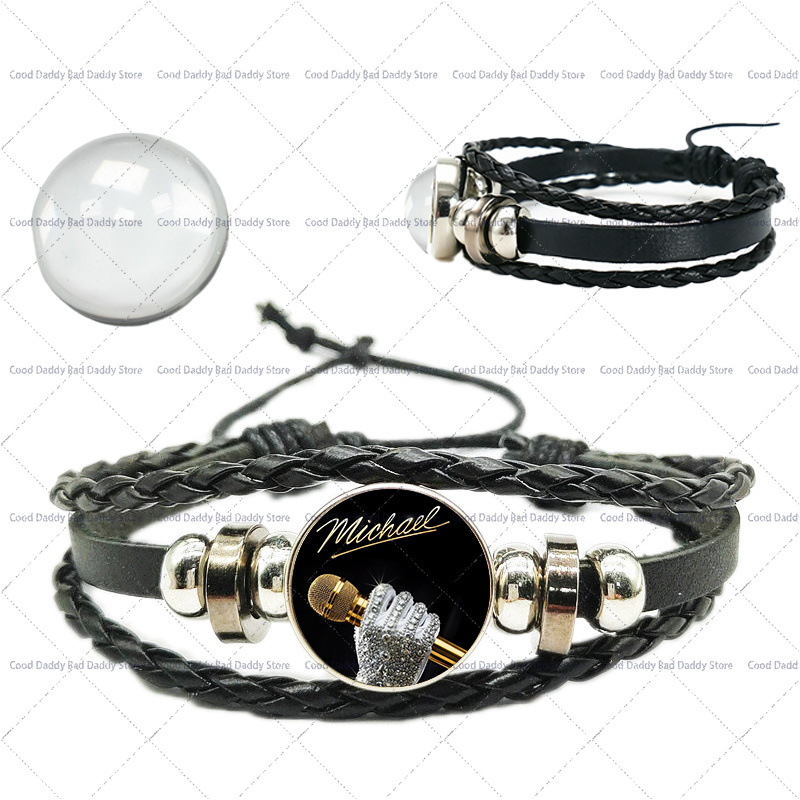 マイケル・ジャクソン織り手編みロープブレスレット メンズ レ - Men Accessories Jewellery のレビューと価格