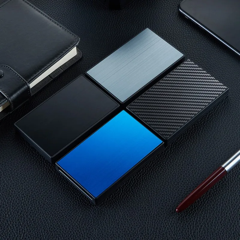 男性用クレジットカードホルダー,コインボックス,自動的にポッ - Card Case Minimalist のレビューと価格