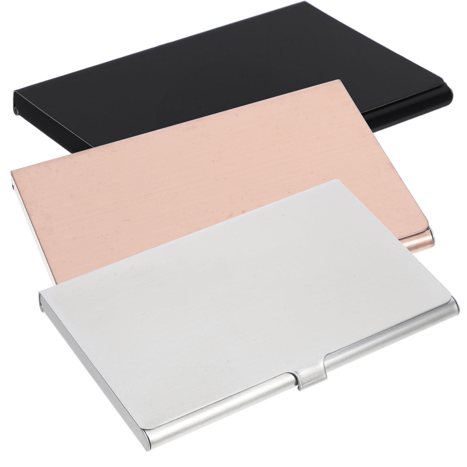 3 個のステンレス鋼名刺ホルダー超薄型スリムメタル名刺ケース - Card Case Minimalist のレビューと価格