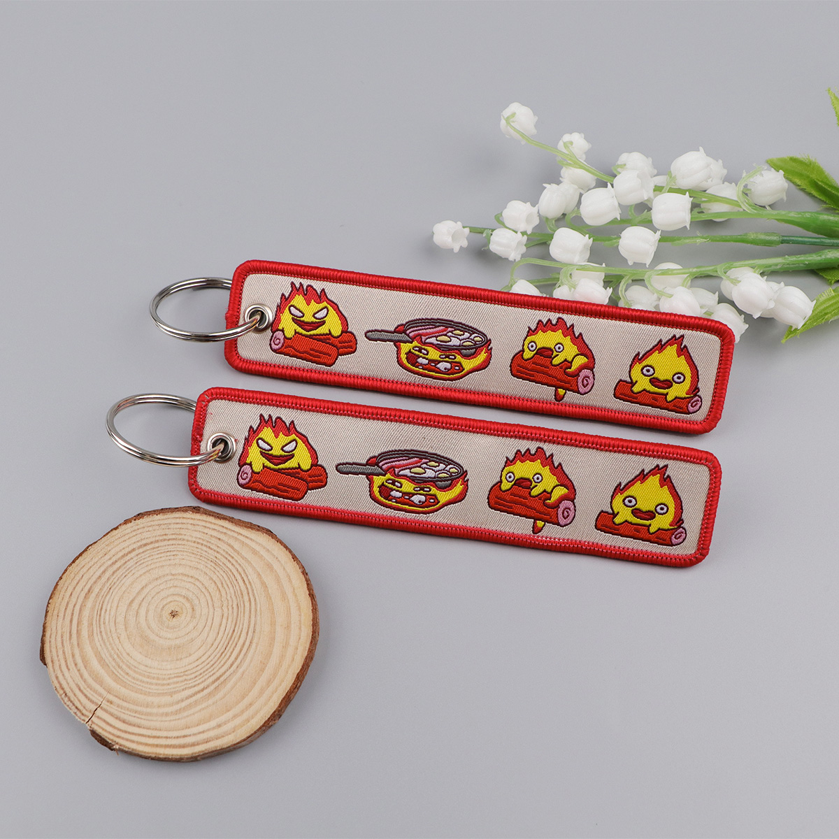 アニメ火刺繍キーフォブかわいいキータグキーホルダーオートバイ - Men'S Accessories Japan のレビューと価格