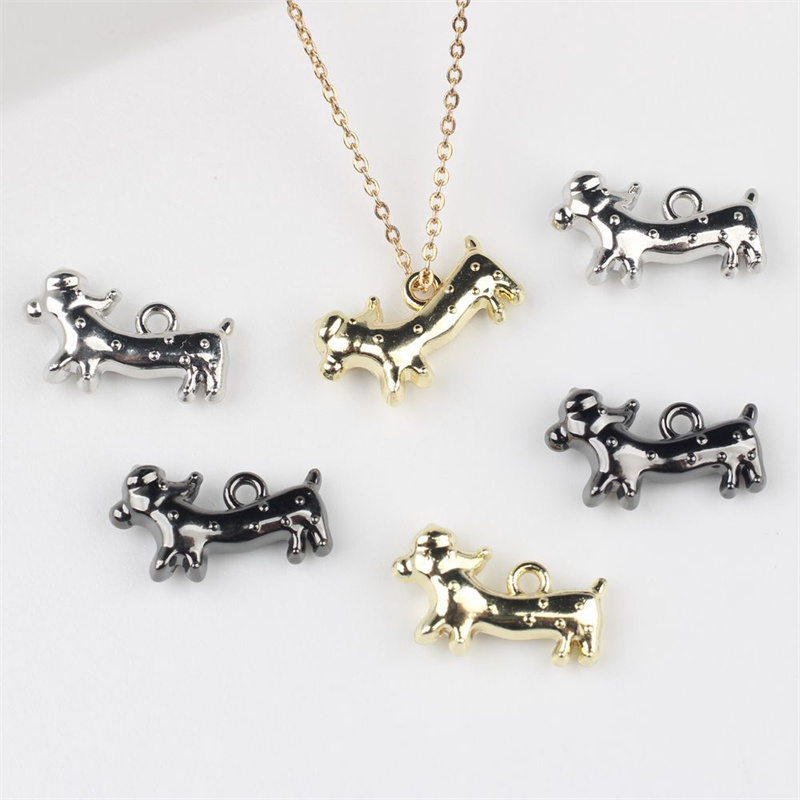 最新 100 ピース/ロットカラープリント動物漫画ダックスフ - Men Accessories Locket のレビューと価格