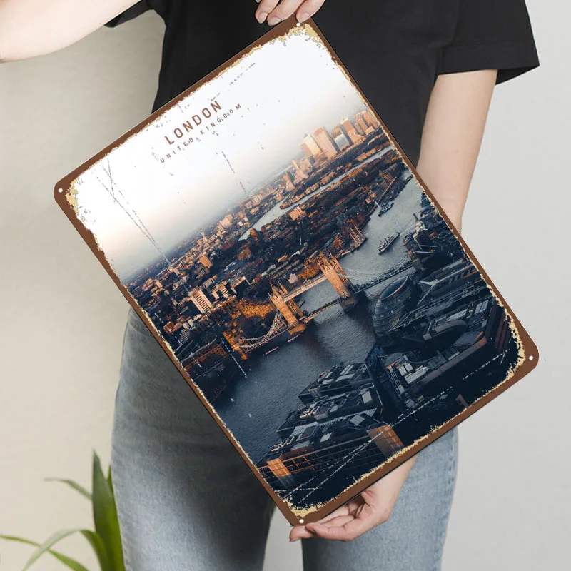 ロンドンサイン有名都市メタルポスターレトロカスタマイズ可能な - Men'S Accessories London のレビューと価格