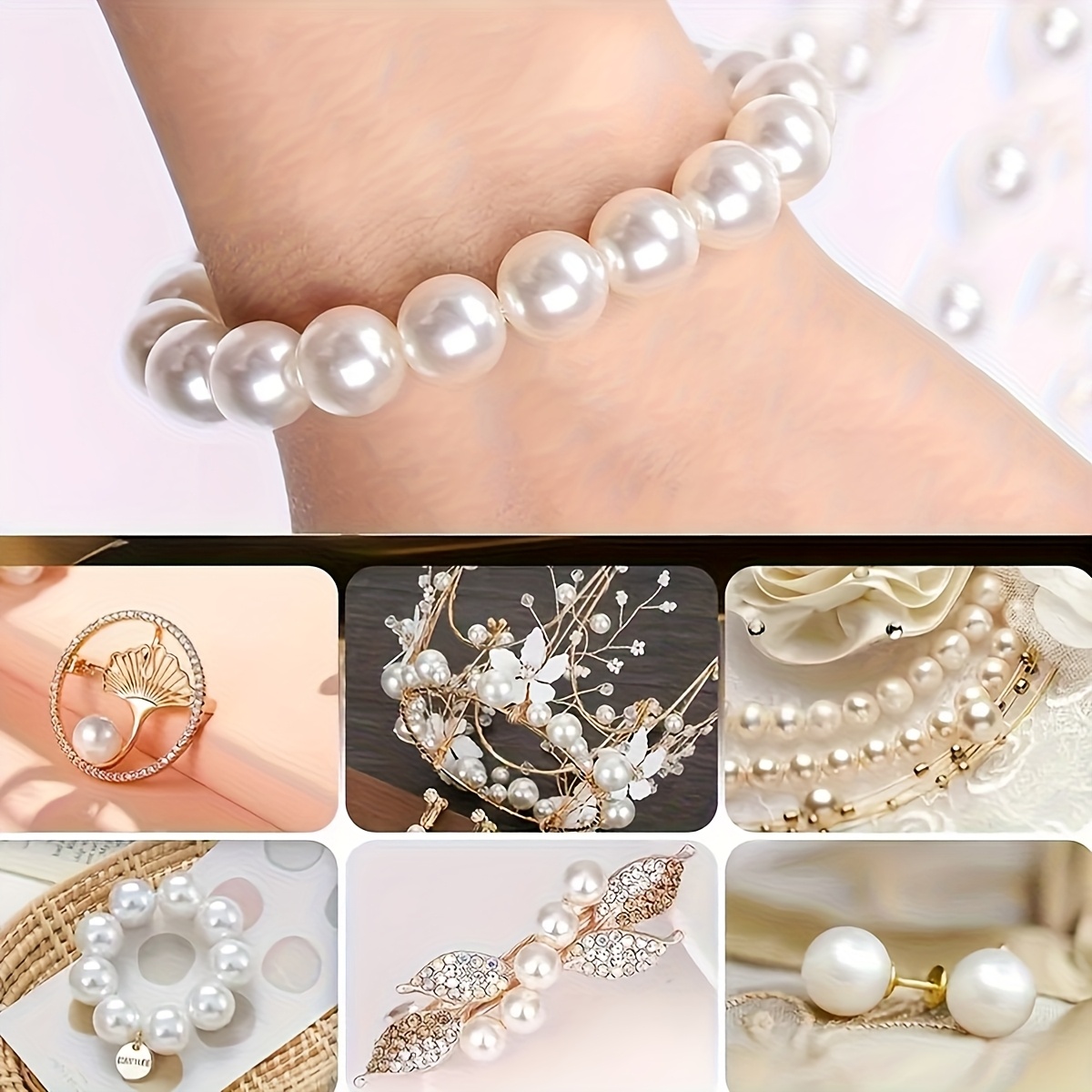 1388個 4/6/8/10mm 黒、白、青紫 12グリッド - Men Accessories Jewellery のレビューと価格
