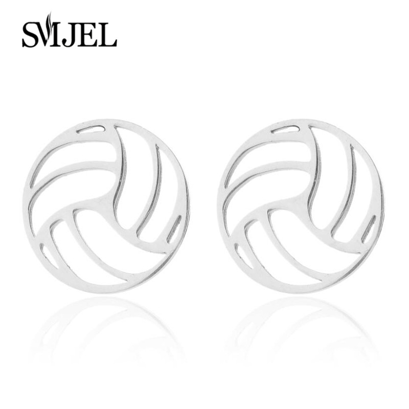 パンクブラックバレーボールイヤリング女性男性用ステンレス鋼フ - Men'S Volleyball Accessories のレビューと価格