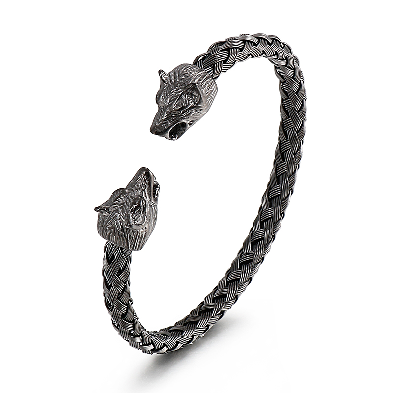 Fongten-男性用オープンステンレススチールスカルブレス - Men Accessories Bd のレビューと価格