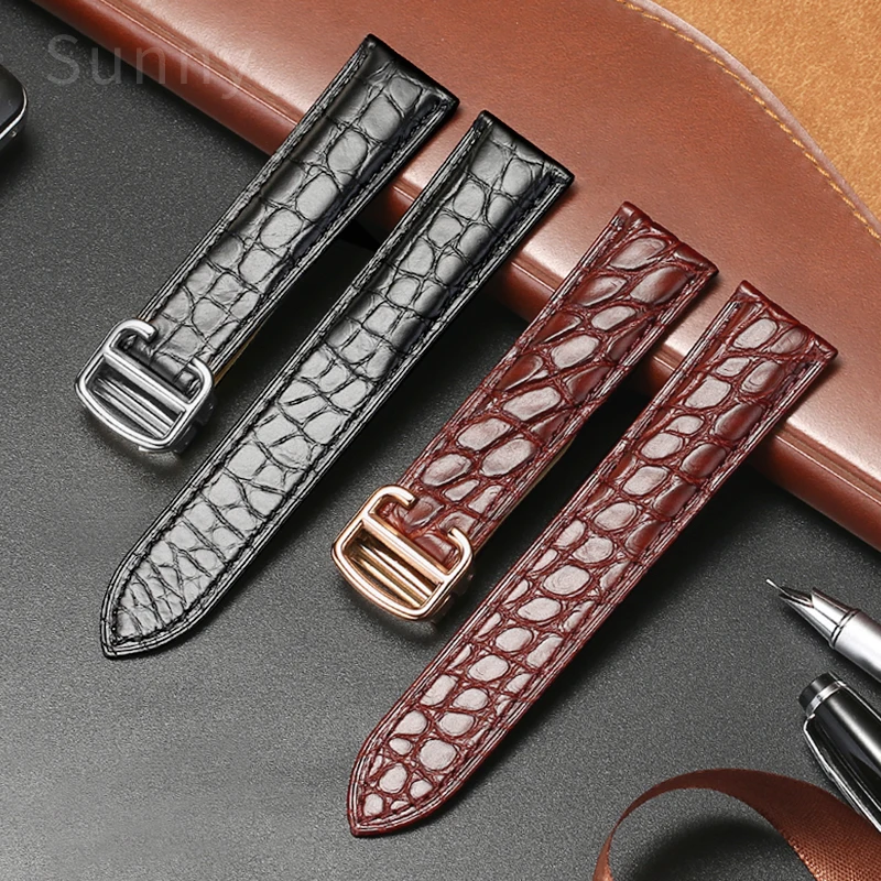 男性用本革時計ストラップ,快適なクロコダイルウォッチバンド, - Men'S Accessories London のレビューと価格